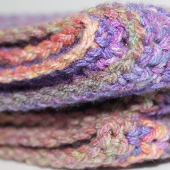 Multi Color Hand Crochet Scarf - Picture 3 of 5